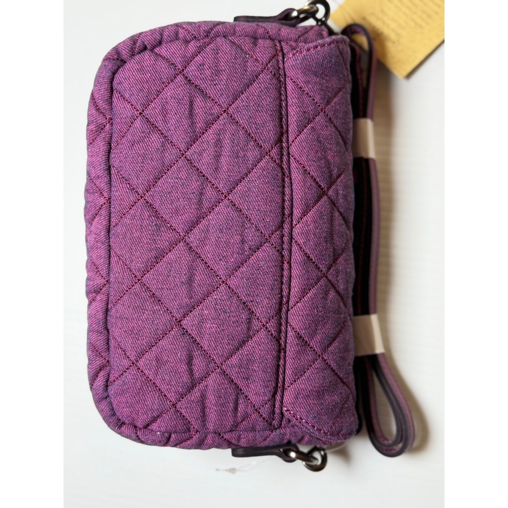 Patricia Nash Bonny Crossbody Bag Dark Pink Quilted Denim Stonewashed New Women - Picture 10 of 13